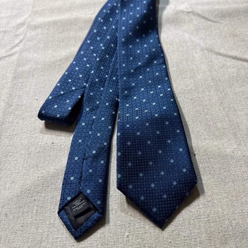 Express Dark Blue Dotted Men's Tie